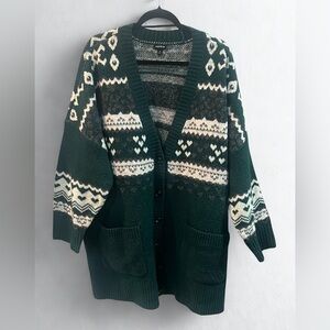 Torrid Green Nordic Print Sweater
